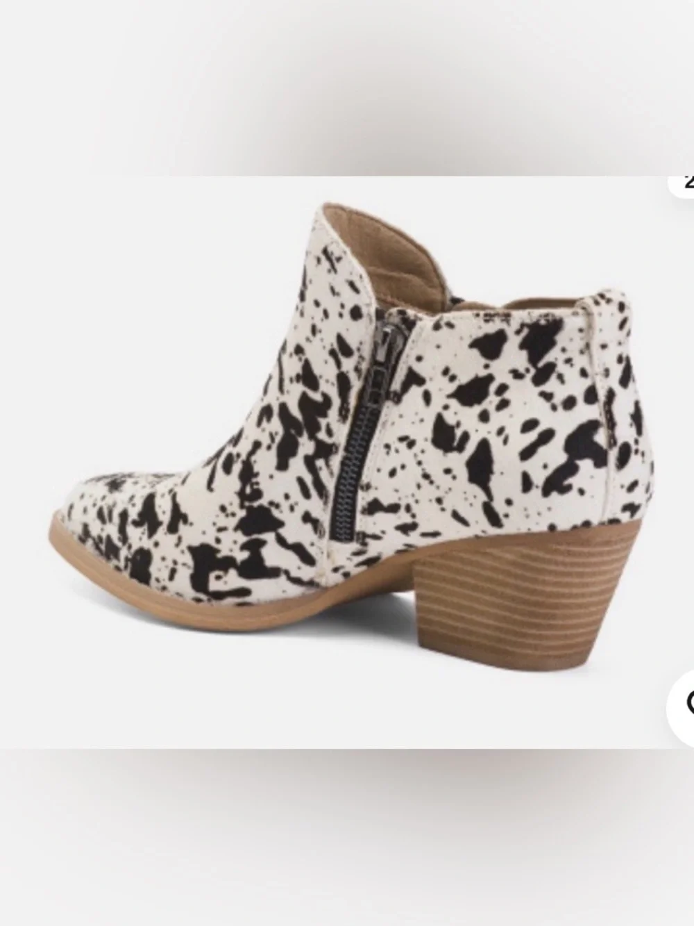 Volatile Gracemont Cowhide Booties Black and White NIB Size 6.5